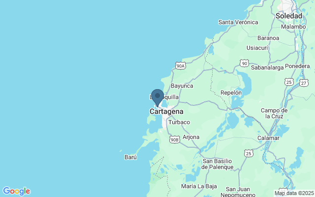 Kaart met locatie Nationaal park Islas de Rosario